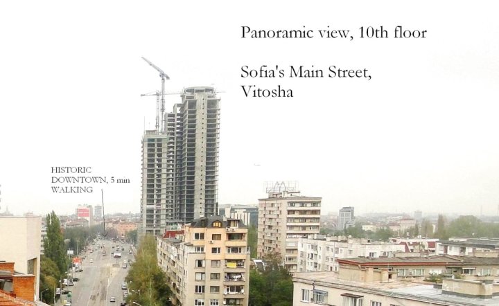维托沙市中心全景公寓(Panoramic Downtown Vitosha Apartment)