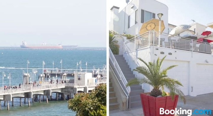 卡萨布兰卡海滨贝尔蒙海岸复式公寓(Casa Blanca Oceanfront Duplex Belmont Shore)