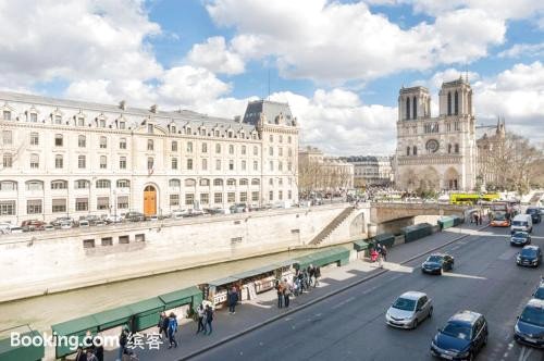 Two Bedroom Luxury Apartment - Balcony with View of Notre Dame