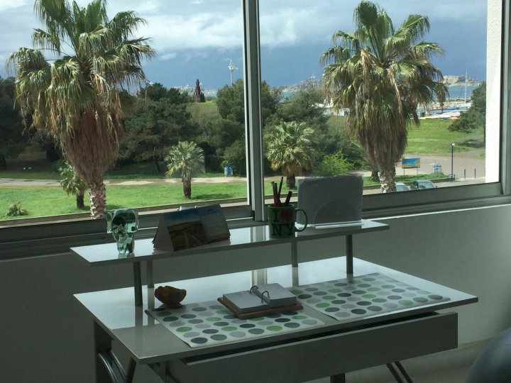 马赛公寓一居美丽海景酒店 - 附无线上网 - 离海滩 200 米(Apartment with One Bedroom in Marseille, with Wonderful Sea View and W)