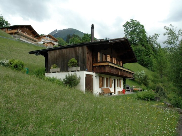 观赏阿尔卑斯山的独立小木屋，带有大露台和阳台(Detached Chalet with View of the Alps, Large Terrace and Veranda)