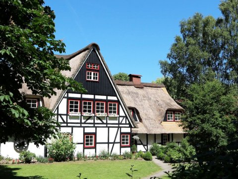 Apartment Johann in Thatched Cottage with Outdoor Sauna, Garden, Playground