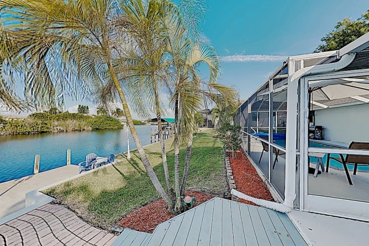 New Listing! on Canal: Gulf-Access Dock, Pool 3 Bedroom Home