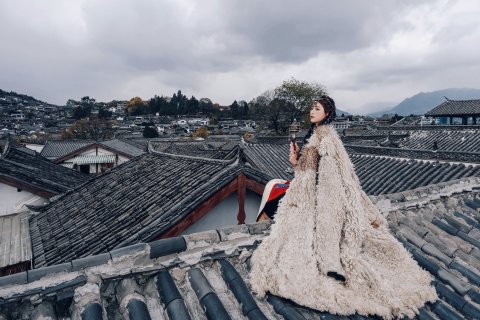 皓月繁花•观古城全景旅拍美宿(丽江古城大水车店)