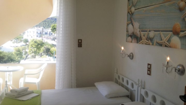 Twin Room in Front of Agia Marina Beach