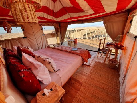 Stargazing Tent at Nkhila Lodge, Agafay Desert Camp
