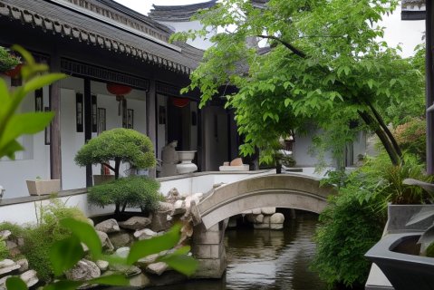 落花老屋·江南园林静谧庭院中式府址园林美宿(南浔古镇店)