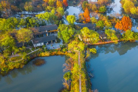 杭州西溪十里芳菲度假村落