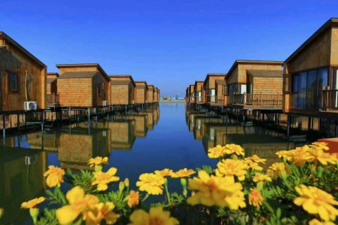唐山月岛温泉水上木屋