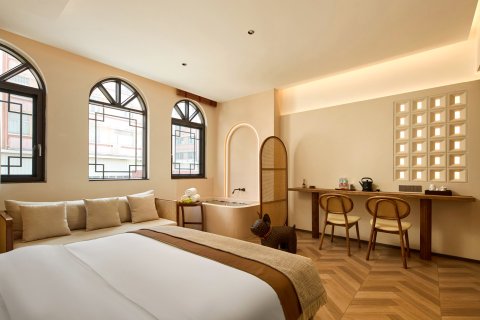 花筑·栖迟·禅意茶空间·露台观景·温泉度假美宿(漳州古城店)