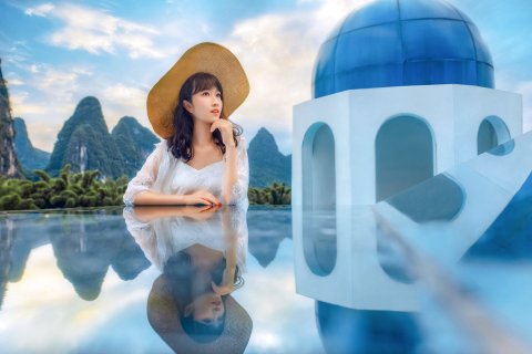 阳朔烟雨蓝湾观景度假酒店(阳朔高铁站20元人民币景区店)