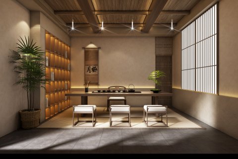 花筑·栖迟·禅意茶空间·露台观景·温泉度假美宿(漳州古城店)